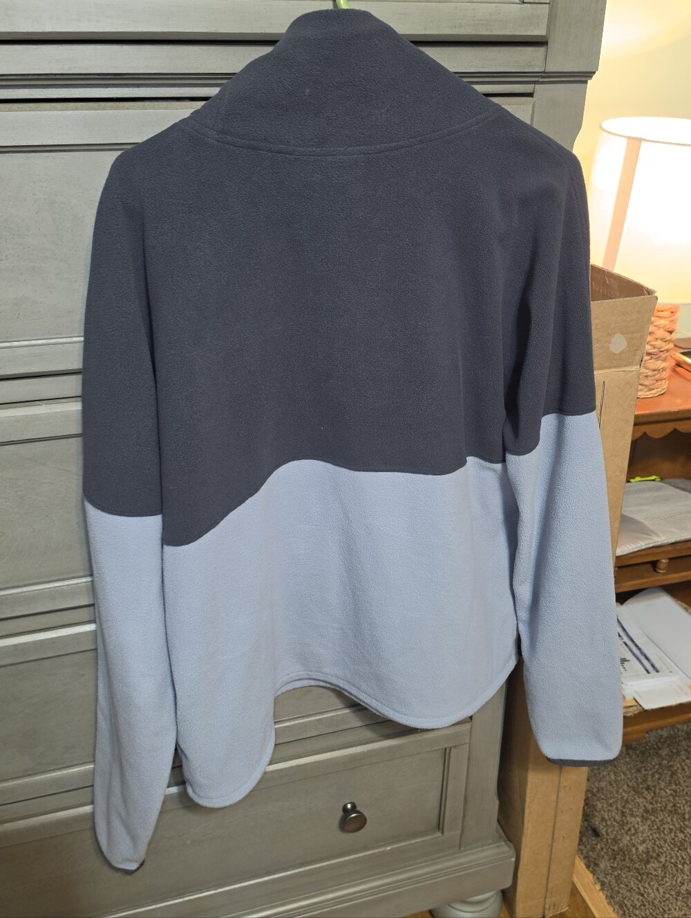 The North Face Two-Tone Fleece Pullover - Black & Light Blue - Picture 2 of 4